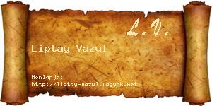 Liptay Vazul névjegykártya